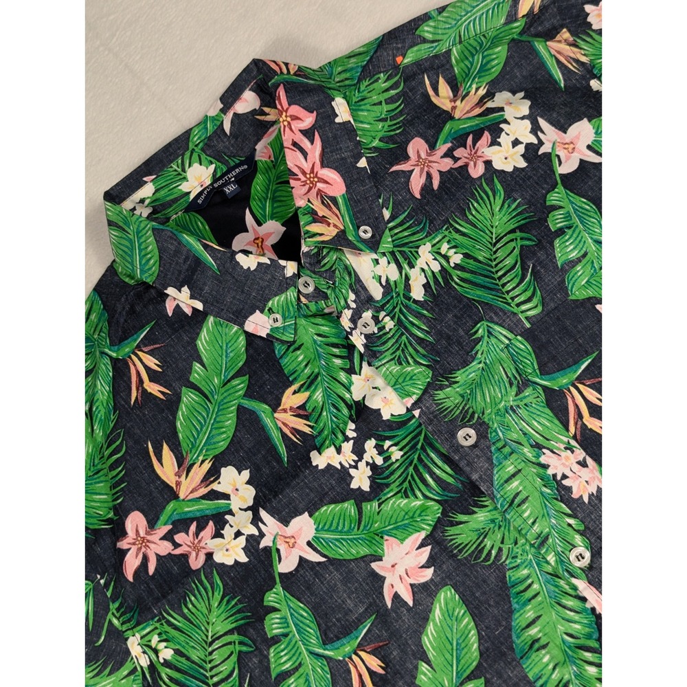 NEW Simply Southern Mens Tropical Floral‎ Hawaiian Shirt Size XXL